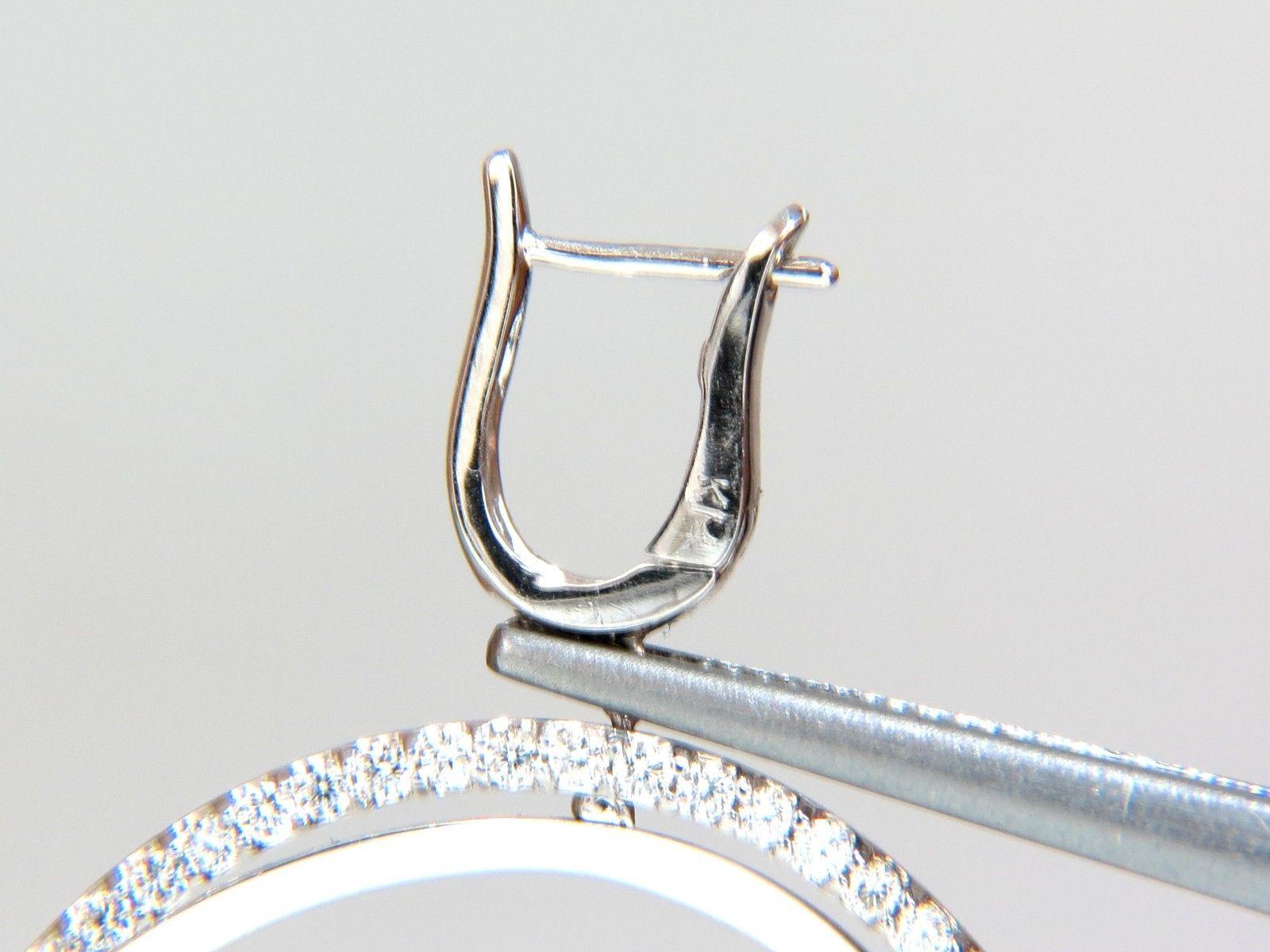 2.50 Carat 3D Rotating Oval Circles Diamond Dangle Earrings 14 Karat Lever Back 1