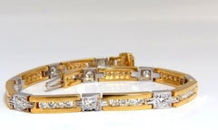 2.50 Carat Ascher / Square Cut Diamonds Band G/H VS 14 Karat Channel Deco