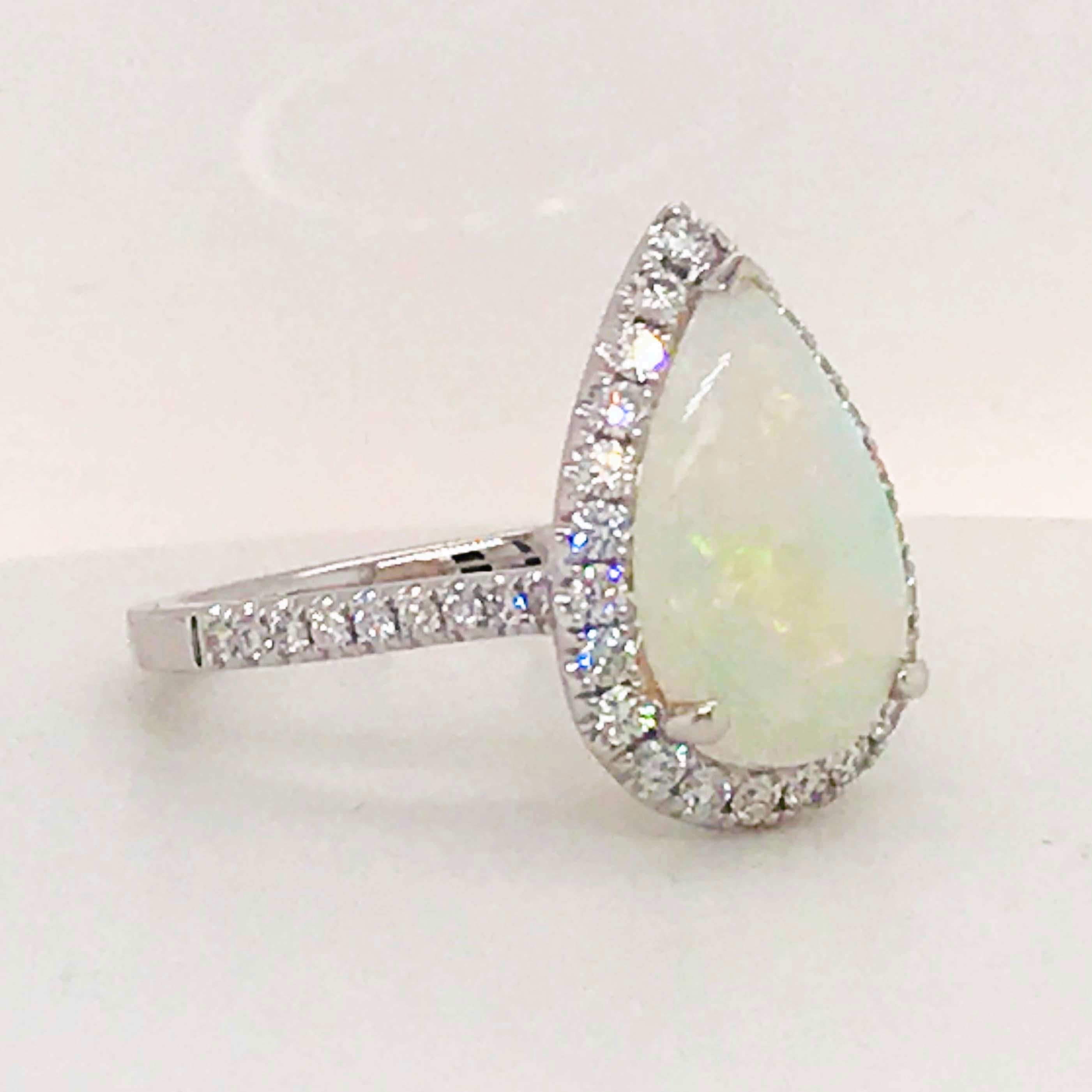 opal with diamond halo