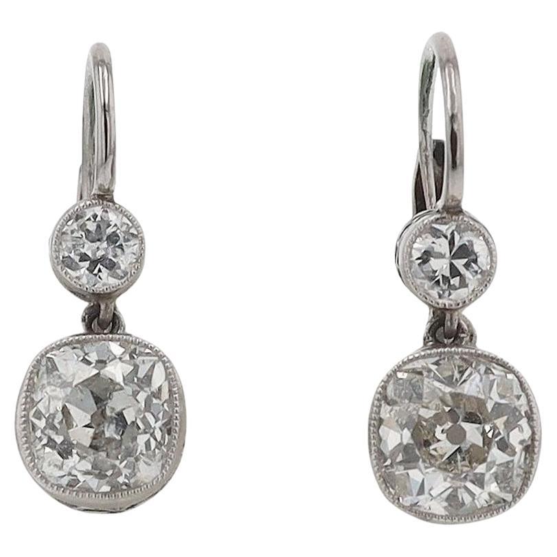 Cushion Cut Diamond Earrings at 1stDibs | gia certified cushion cut ...