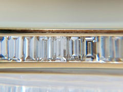 2.50 Carat Diamond Bangle Baguette Channel Bracelet 14 Karat