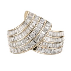 2,50 Karat Diamant-Cluster-Cocktailring aus Gelbgold