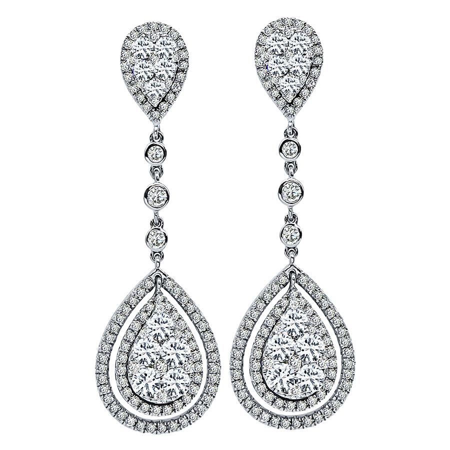 2.50 Carat Diamond Drop Earrings