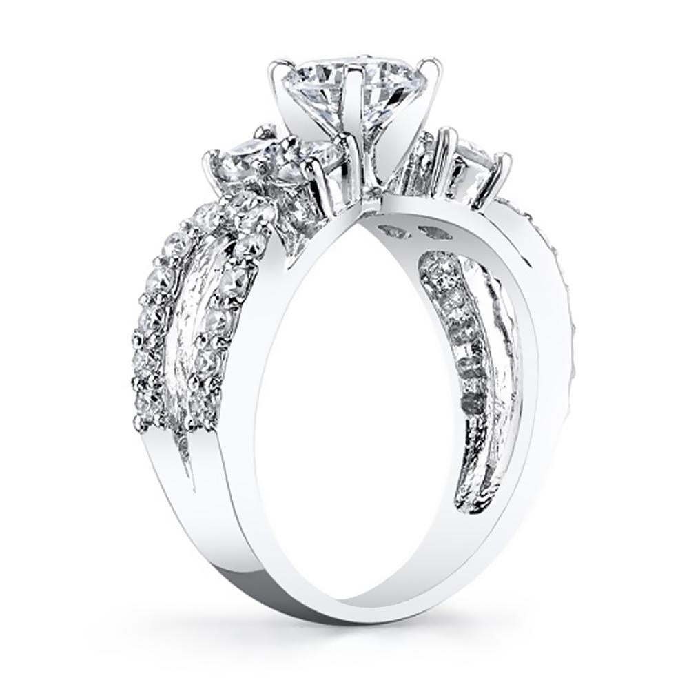 For Sale:  2.50 Carat Diamond Engagement Ring Set 3