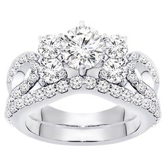 2.50 Carat Diamond Engagement Ring Set