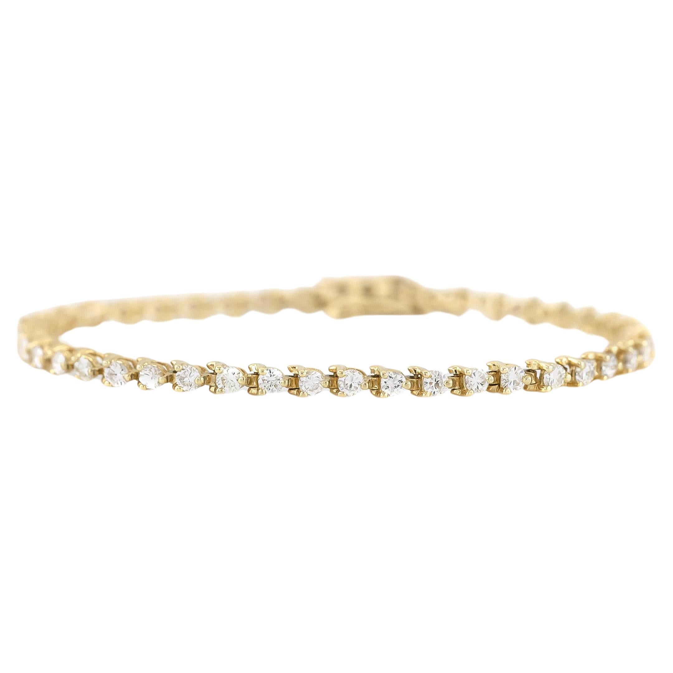 Pulsera de tenis con diamantes de 2.50 quilates en venta