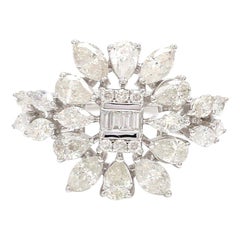 Bague de fiançailles en or blanc 18 carats avec diamants de 2,50 carats