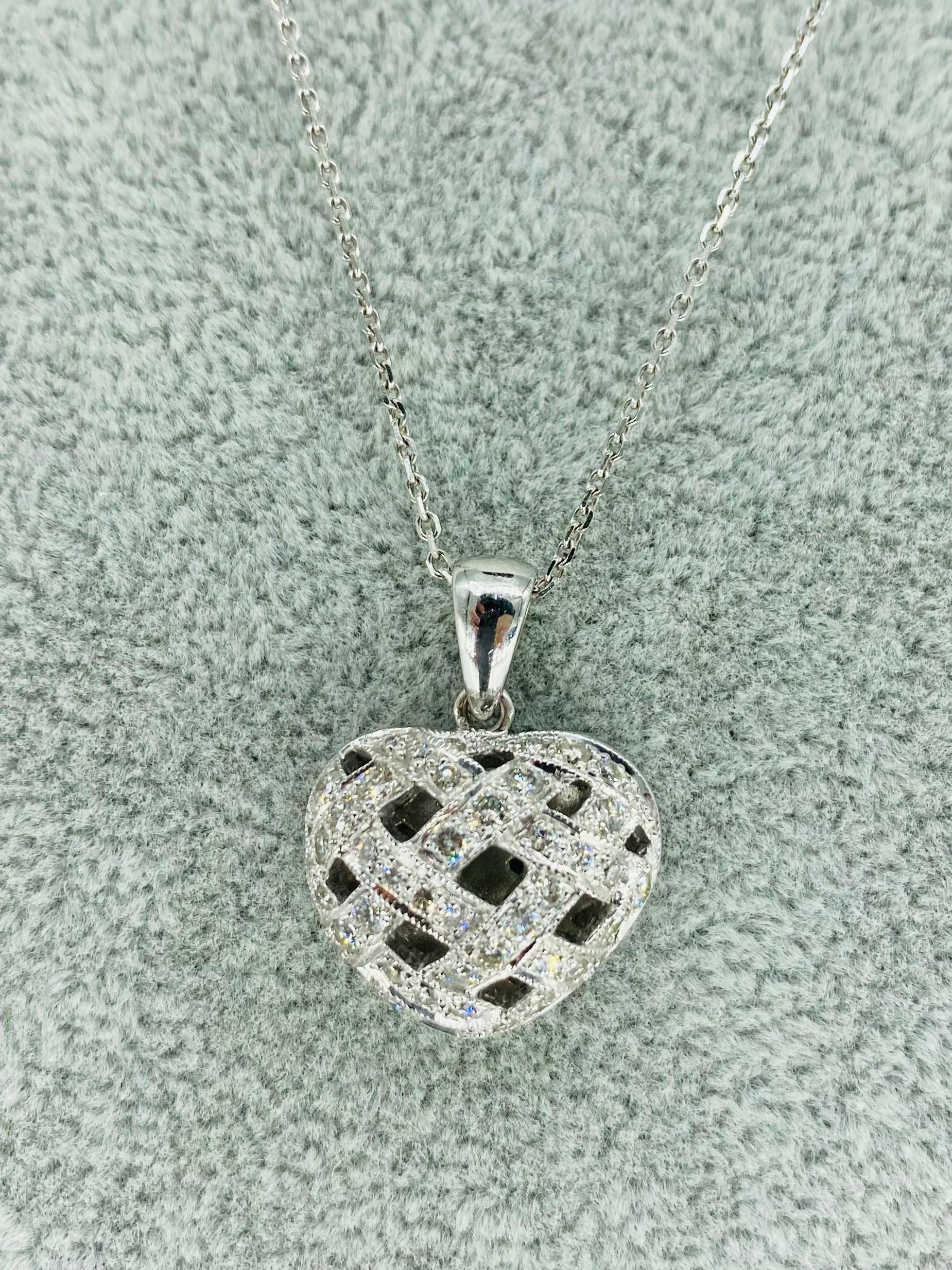 2.collier de pendentifs en forme de cœur tressé en 3D avec diamants de 50 carats, 18