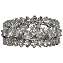 Contemporary 2.50ct Diamond Mosaic Statement Ring in Platinum