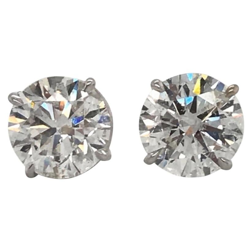 2.46 Carat Natural Diamond Earrings Studs