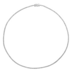 2.00 Carat Natural Diamond Tennis Necklace G-H SI 14k White Gold