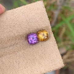2.50 Carat Natural Loose Amethyst Citrine Reverse Pair Gemstone