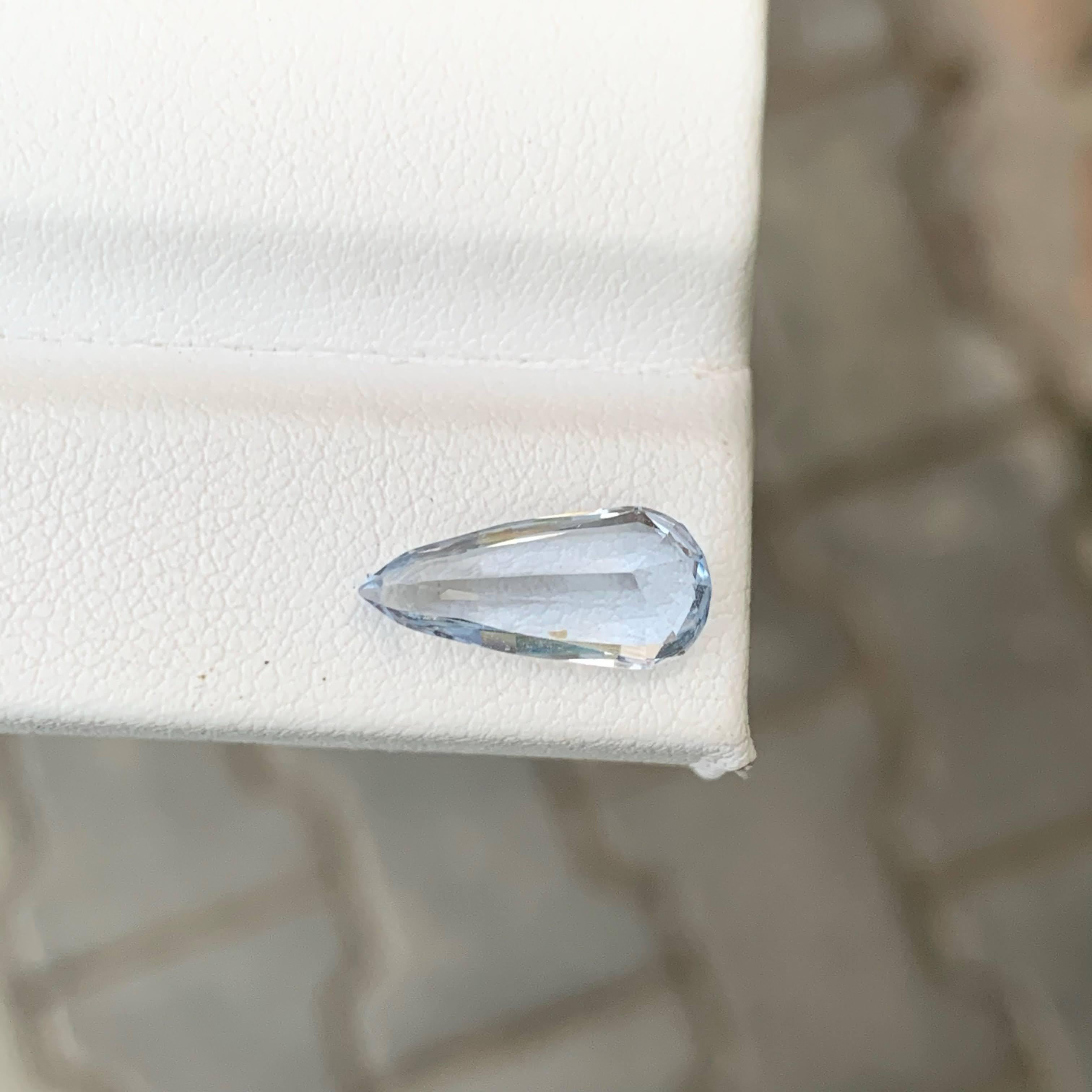 2,50 Karat Natürlicher Loser Blauer Aquamarin Stein Fancy Birnenschliff Afrika Edelstein (Moderne) im Angebot