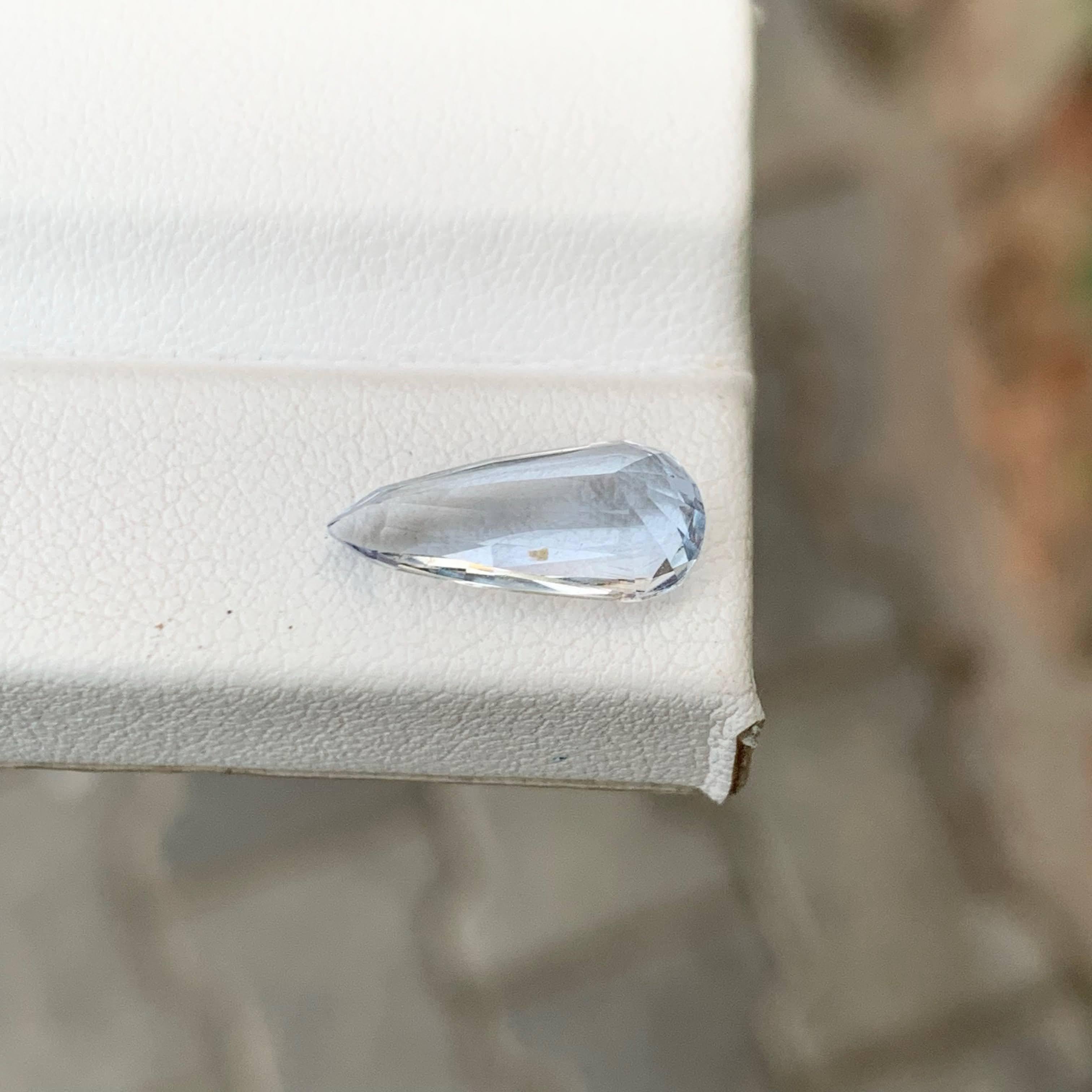 2,50 Karat Natürlicher Loser Blauer Aquamarin Stein Fancy Birnenschliff Afrika Edelstein (Tropfenschliff) im Angebot