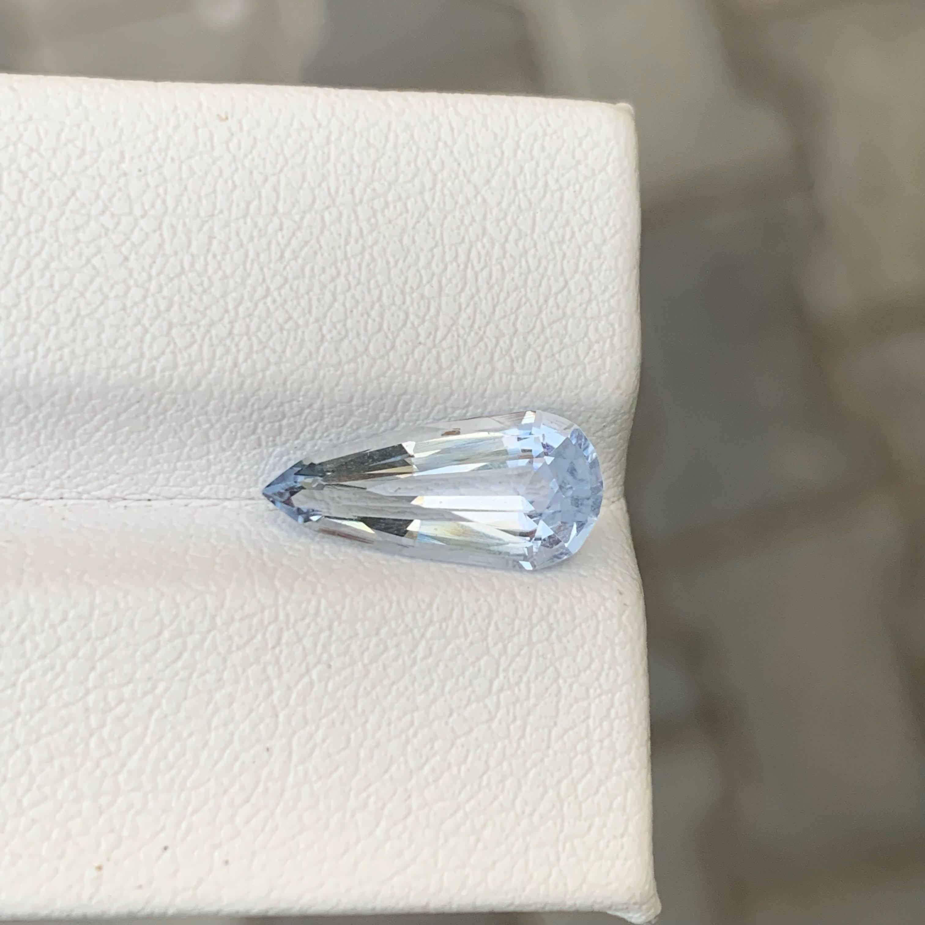 2,50 Karat Natürlicher Loser Blauer Aquamarin Stein Fancy Birnenschliff Afrika Edelstein für Damen oder Herren im Angebot