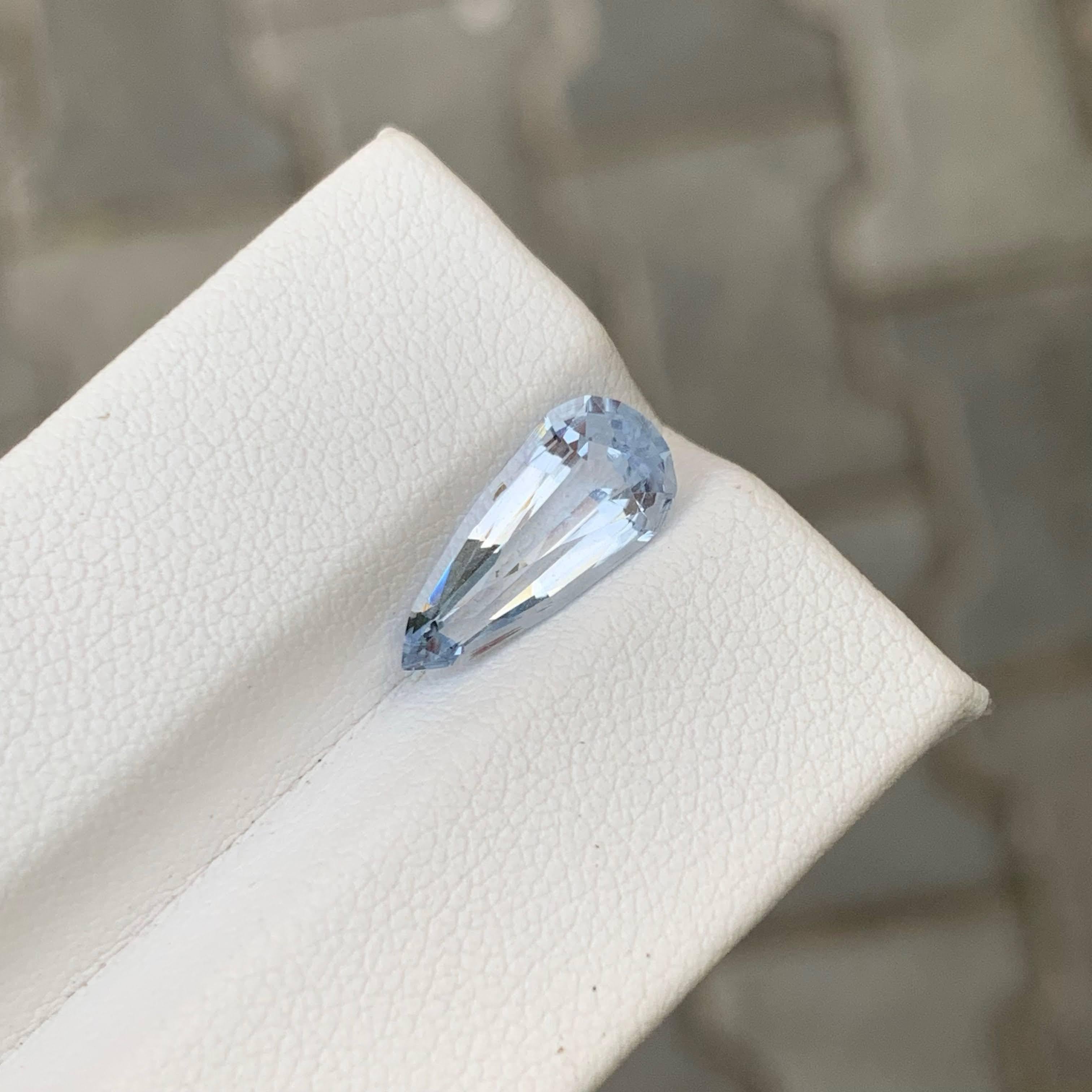 2,50 Karat Natürlicher Loser Blauer Aquamarin Stein Fancy Birnenschliff Afrika Edelstein im Angebot 1