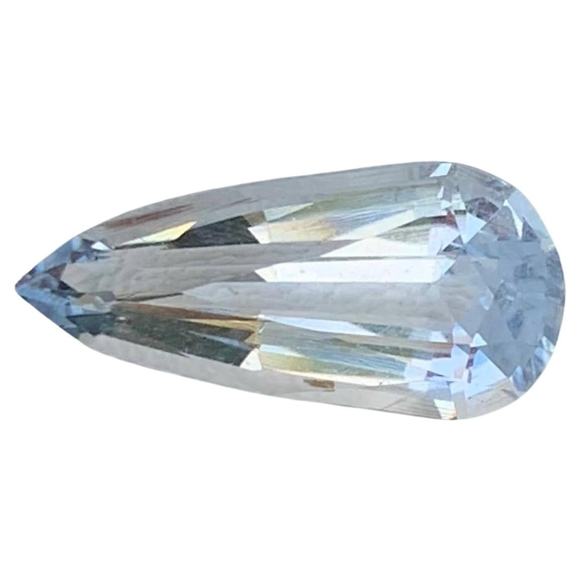 2,50 carati di acquamarina blu naturale sfusa Fancy Pear Cut Africa Gemstone