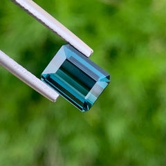 2.50 Carat Natural Loose Blue Indicolite Tourmaline Ring Gemstone Emerald Shape