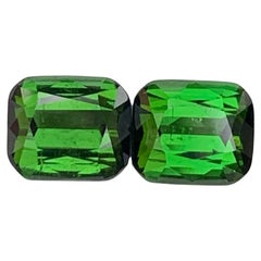 2.50 Carat Natural Loose Deep Green Tourmaline Pair Cushion Cut Afghan Gemstone (pierre précieuse afghane)