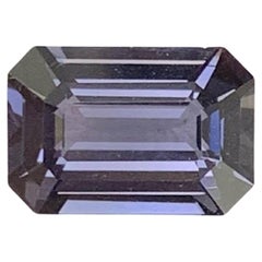 2.50 Carat Natural Loose Gray Spinel Stone Emerald Cut Burmese Gemstone