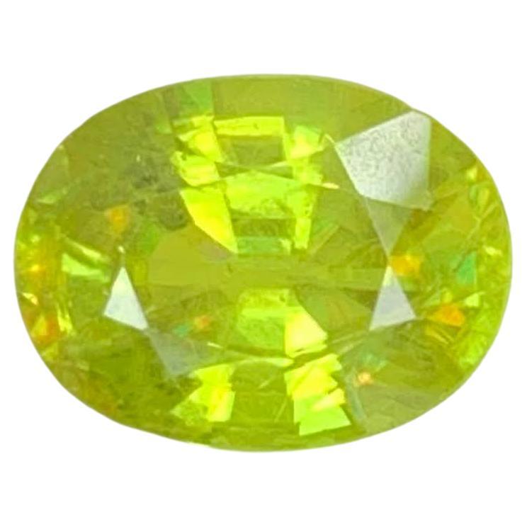 2,50 Karat Natürliche lose grüne Sphene Stein Oval geformt Madagaskar
s Edelstein