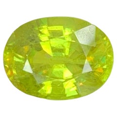 2,50 Karat Natürliche lose grüne Sphene Stein Oval geformt Madagaskar
s Edelstein