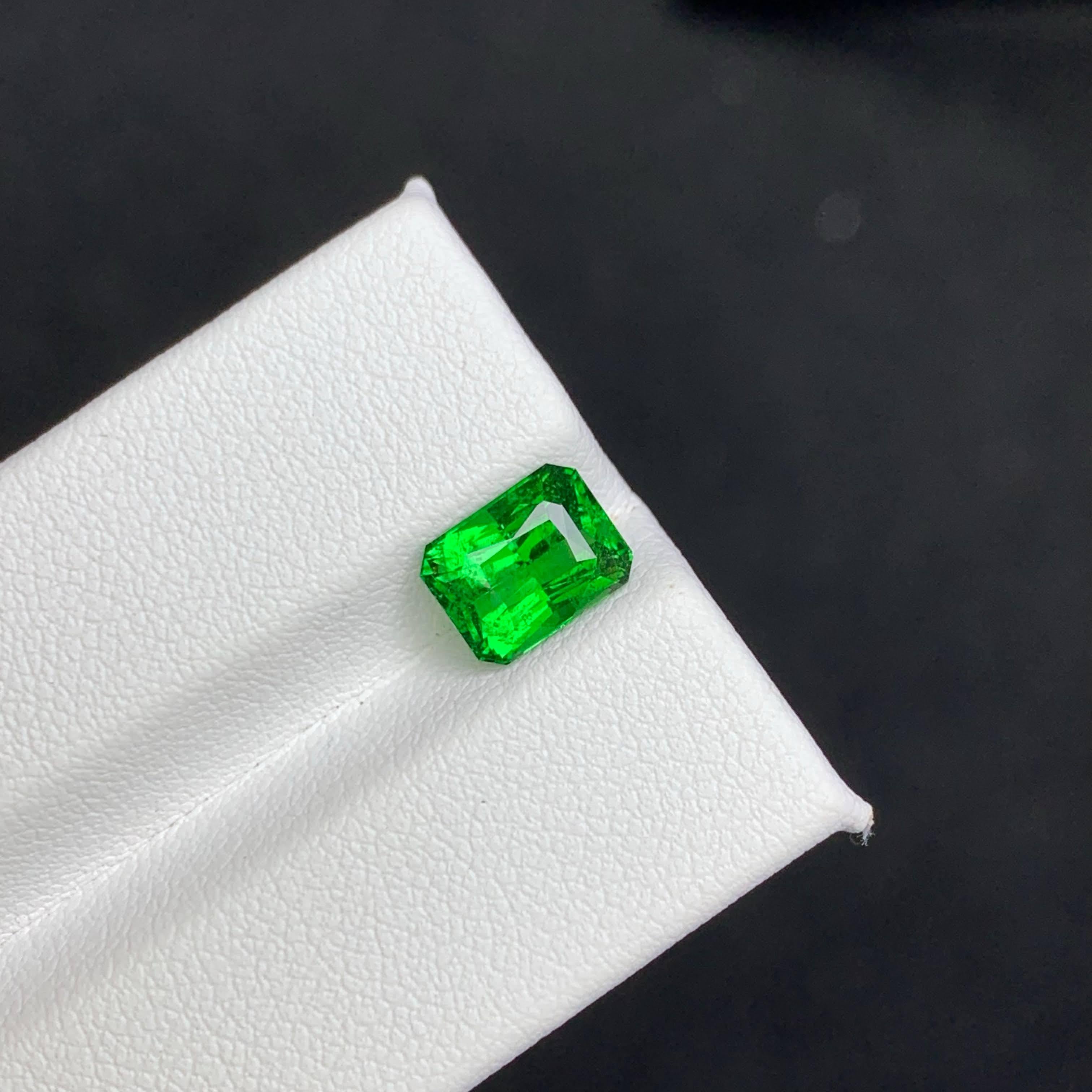 2,50 Karat Natürlicher Loser Grüner Tsavorit Granat Radiant Schliff Tansanischer Edelstein im Angebot 5
