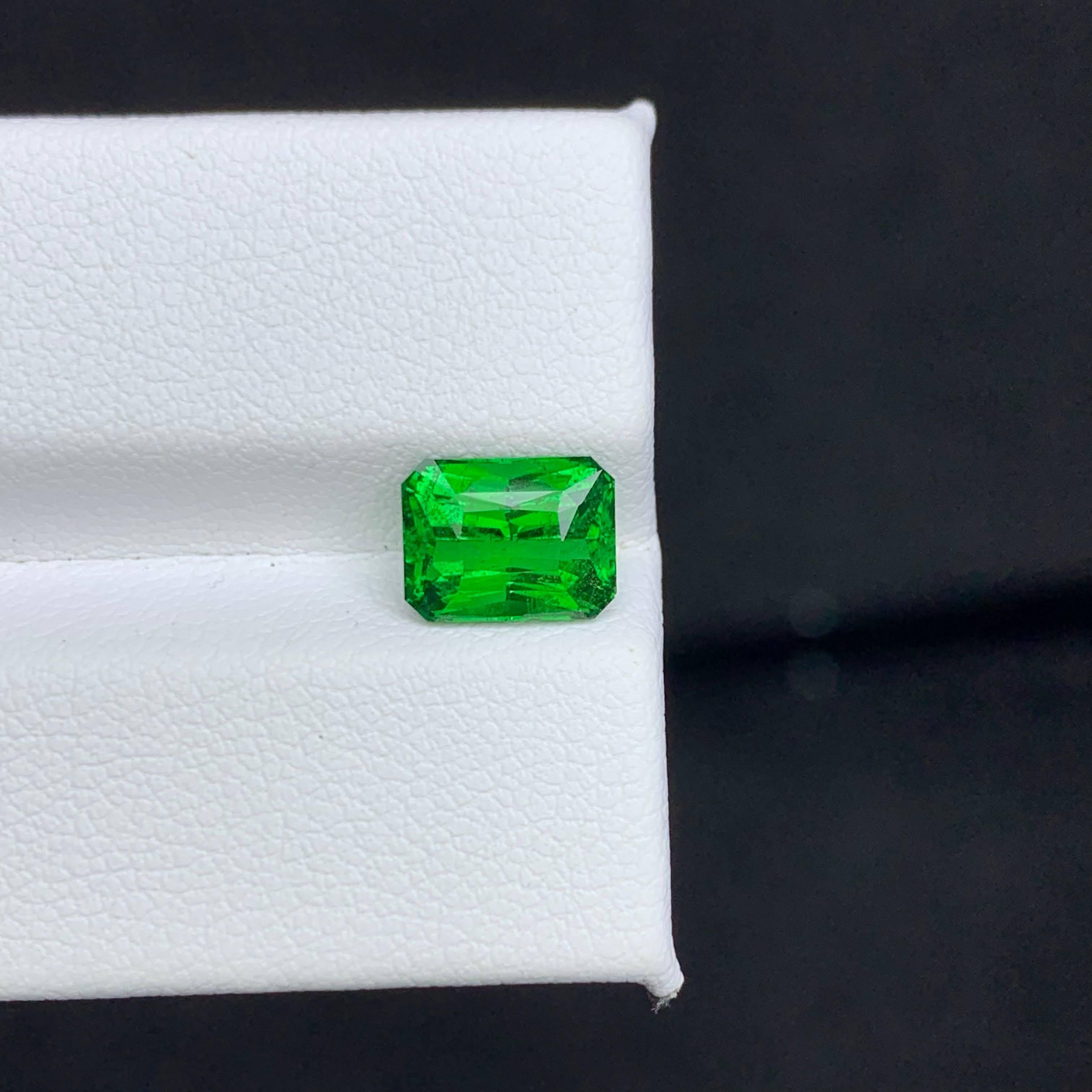 2,50 Karat Natürlicher Loser Grüner Tsavorit Granat Radiant Schliff Tansanischer Edelstein (Radiantschliff) im Angebot
