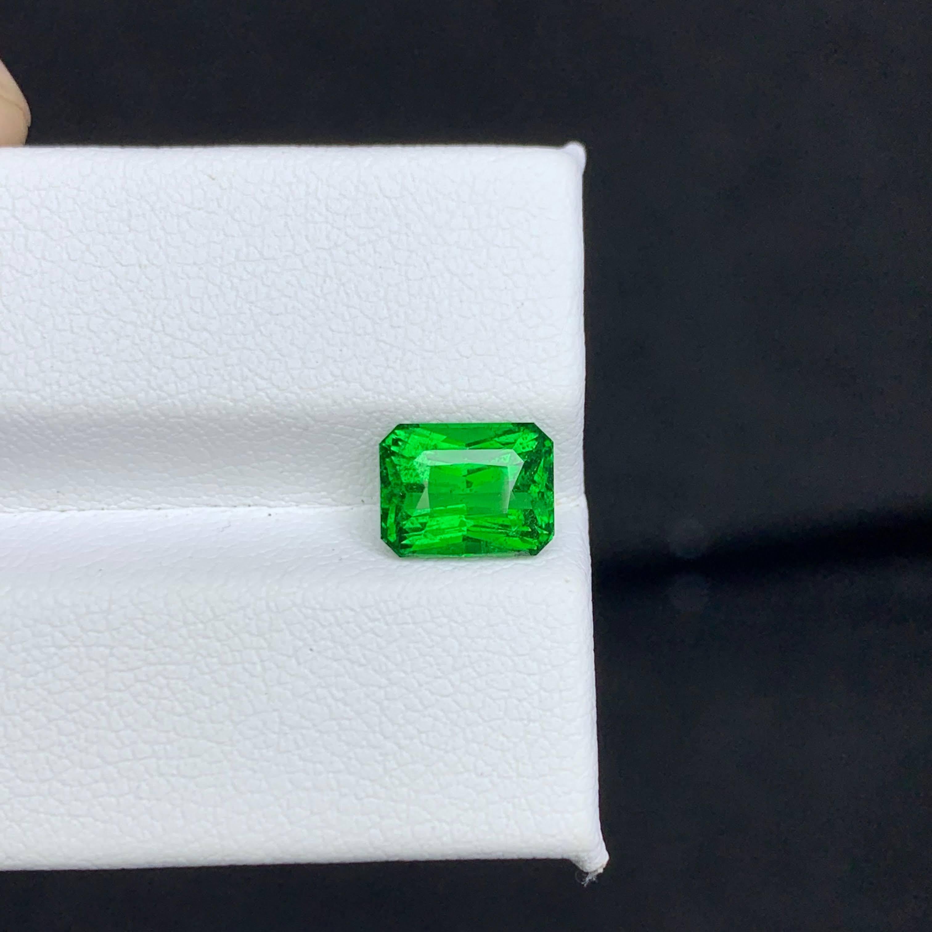 2,50 Karat Natürlicher Loser Grüner Tsavorit Granat Radiant Schliff Tansanischer Edelstein im Zustand „Neu“ im Angebot in Bangkok, TH
