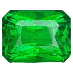 2.50 Carat Natural Loose Green Tsavorite Garnet Radiant Cut Tanzanian Gemstone