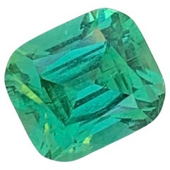 2.50 Carat Natural Loose Mint Green Tourmaline Cushion Shape Gem For Ring