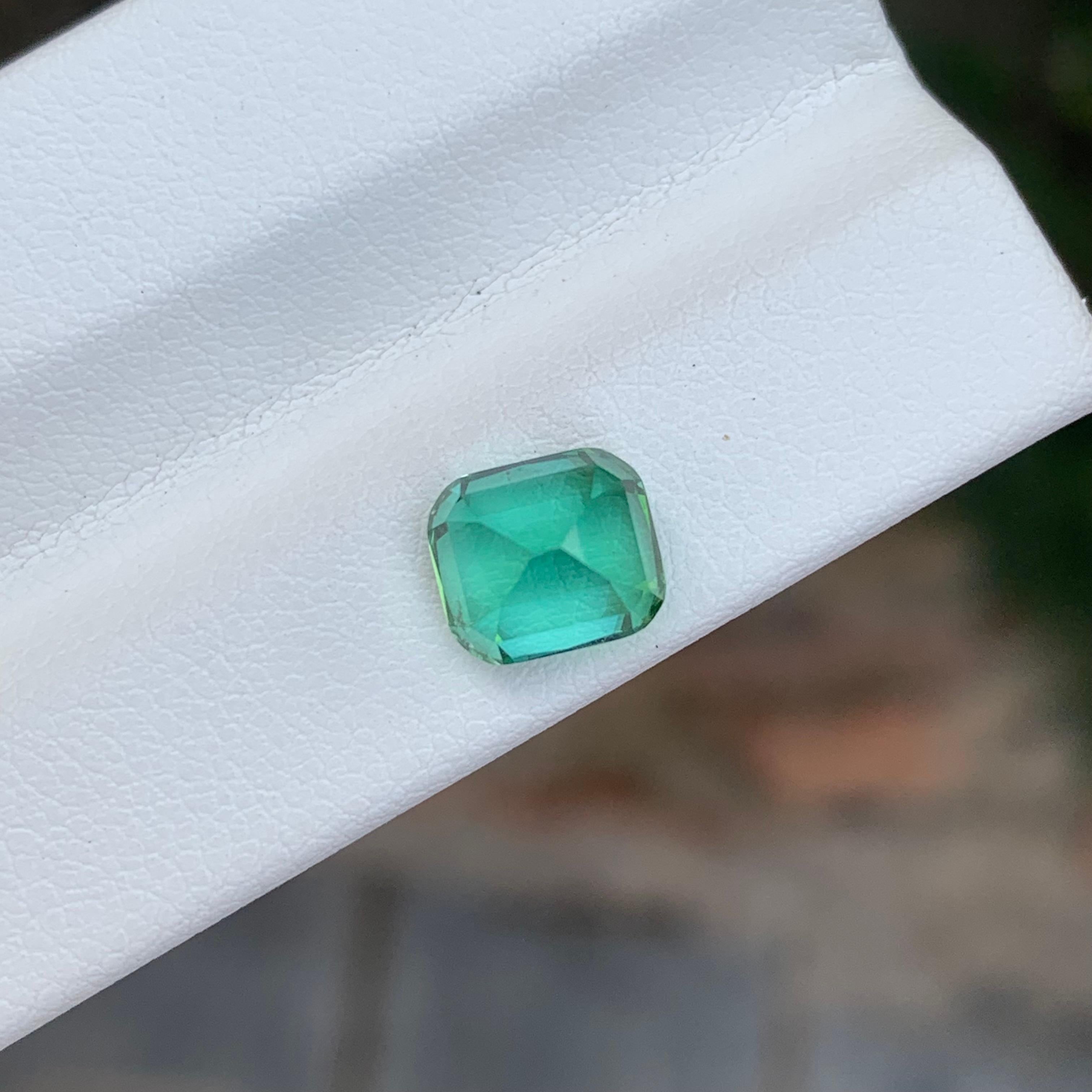 2.50 Carat Natural Loose Mint Green Tourmaline Cushion Shape Gemstone For Sale 1