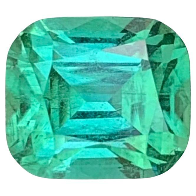 2.50 Carat Natural Loose Mint Green Tourmaline Cushion Shape Gemstone For Sale
