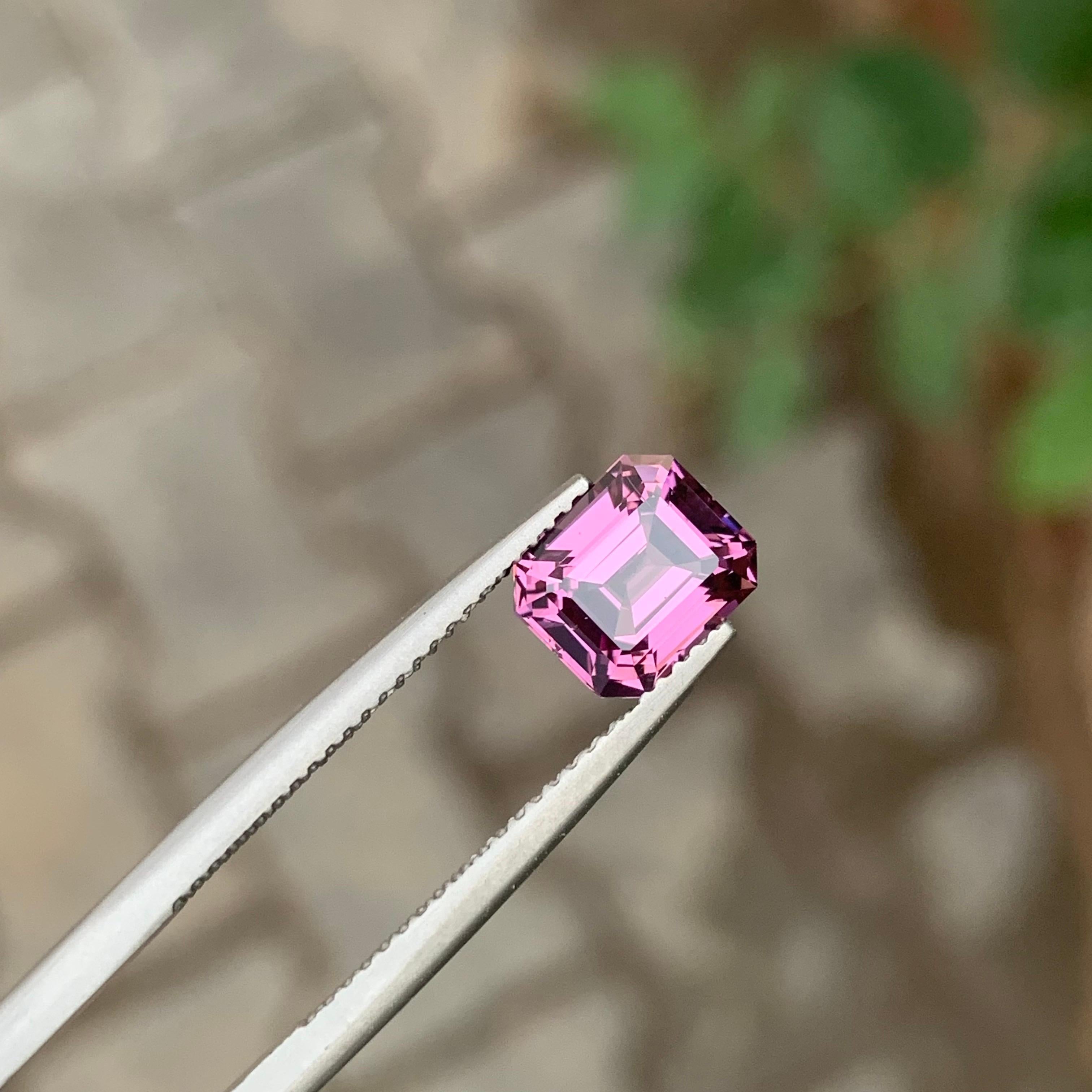 2.50 Carat Natural Loose Pink Spinel Emerald Shape Gemstone From Tanzania For Sale 4