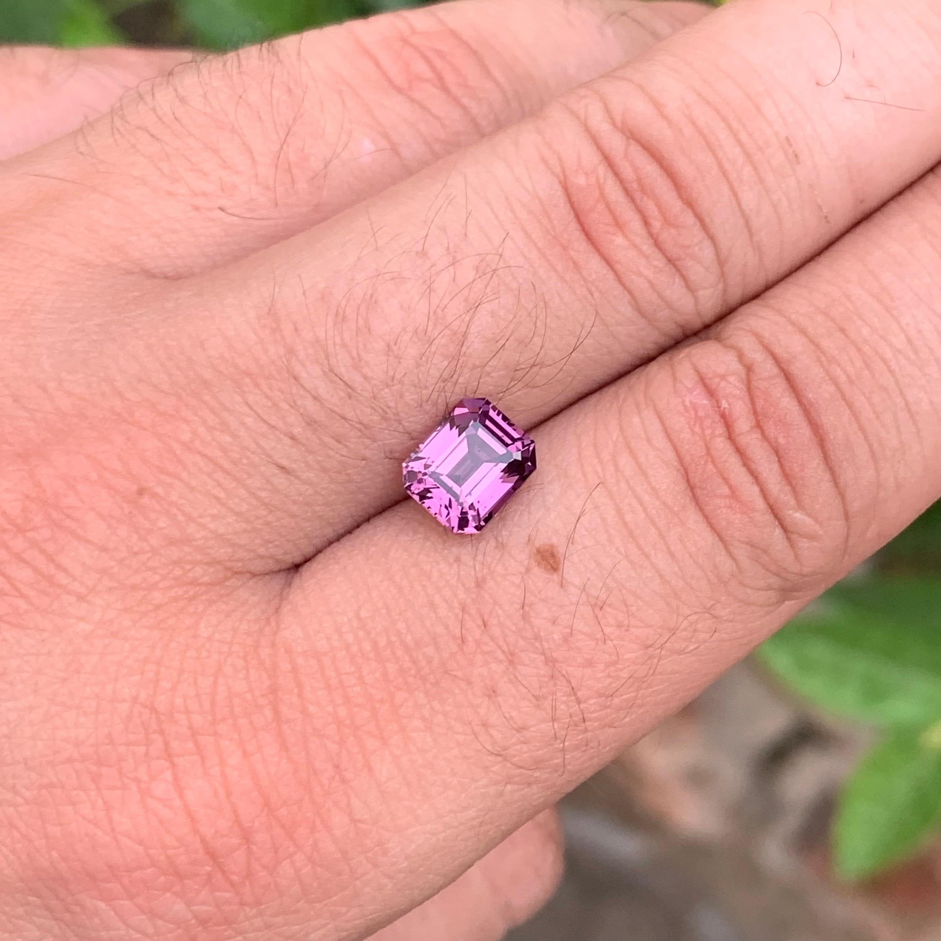 2.50 Carat Natural Loose Pink Spinel Emerald Shape Gemstone From Tanzania For Sale 5