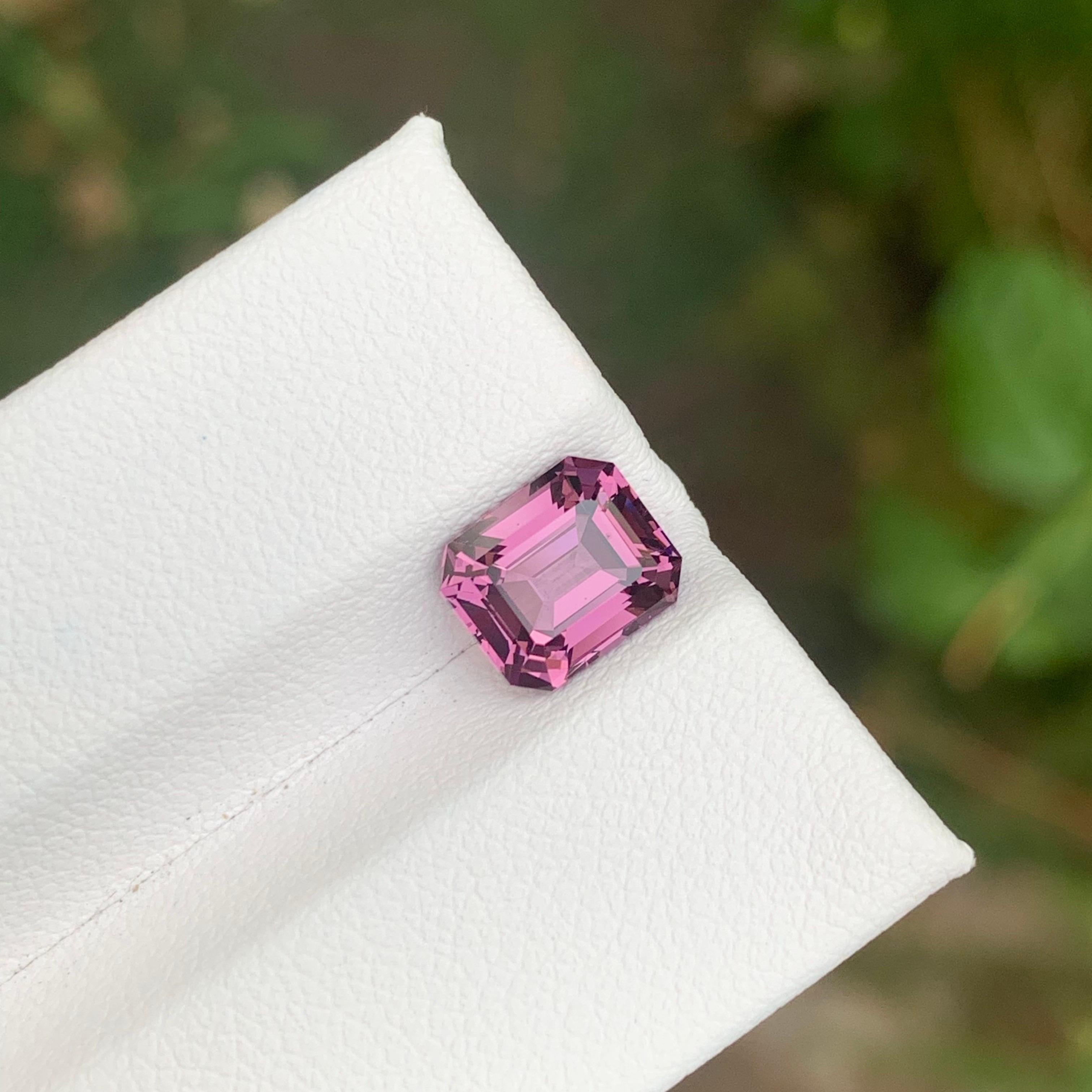 2.50 Carat Natural Loose Pink Spinel Emerald Shape Gemstone From Tanzania For Sale 6