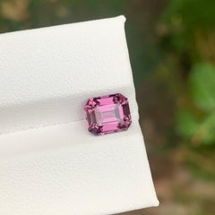 2.50 Carat Natural Loose Pink Spinel Emerald Shape Gemstone From Tanzania
