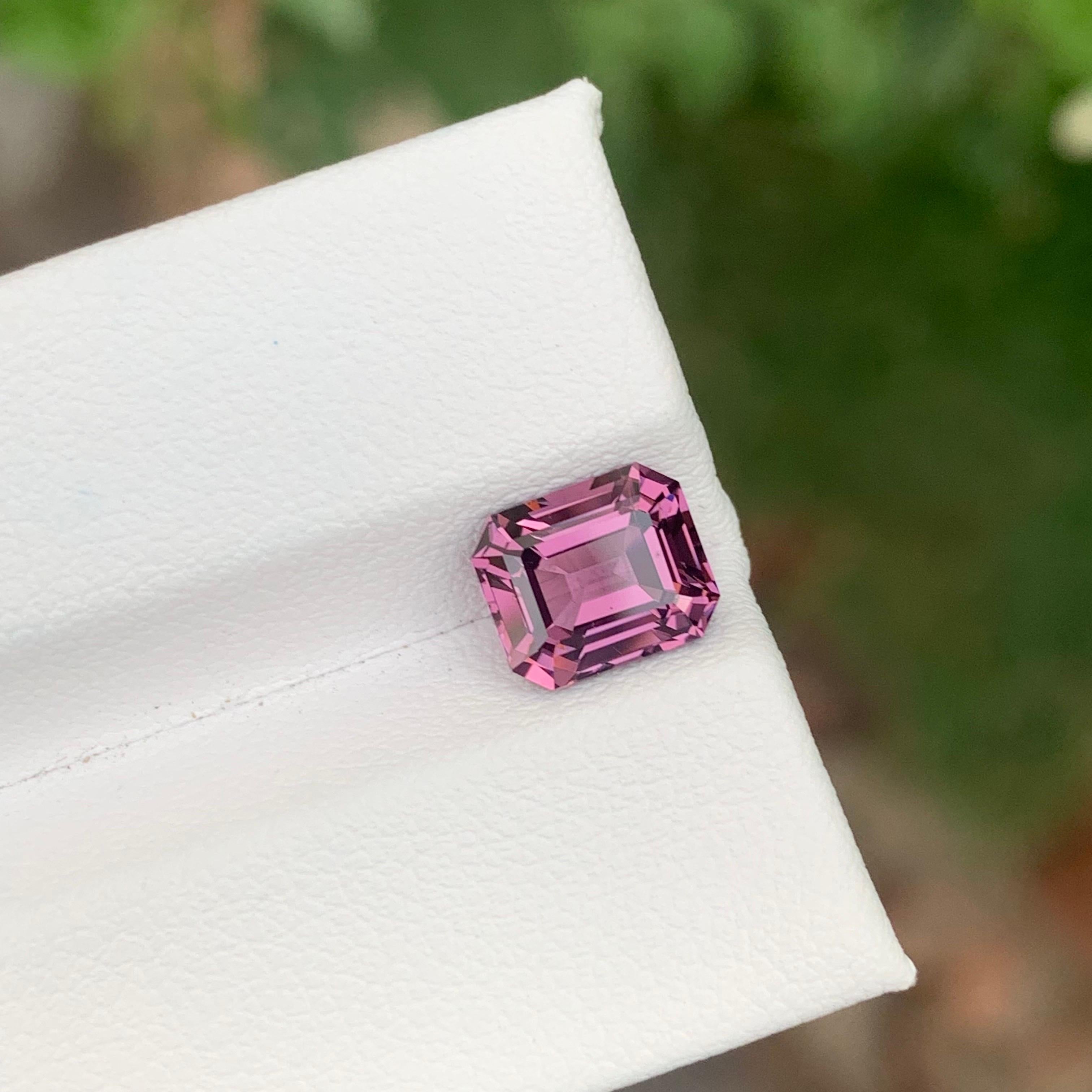 Emerald Cut 2.50 Carat Natural Loose Pink Spinel Emerald Shape Gemstone From Tanzania For Sale