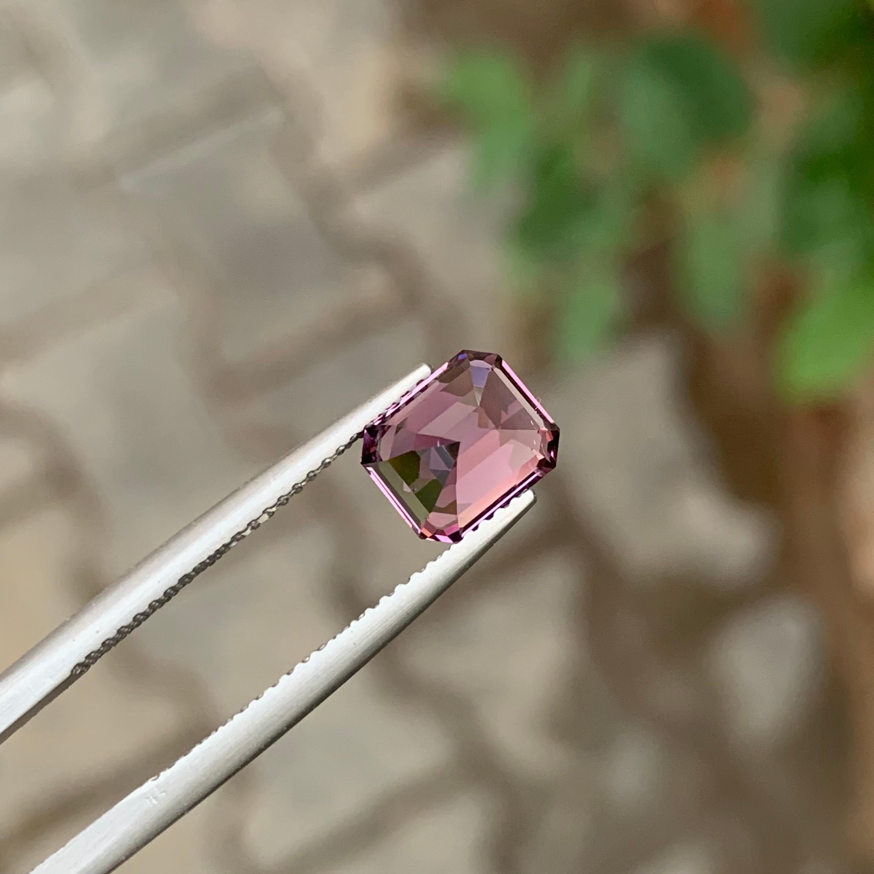 2.50 Carat Natural Loose Pink Spinel Emerald Shape Gemstone From Tanzania For Sale 2