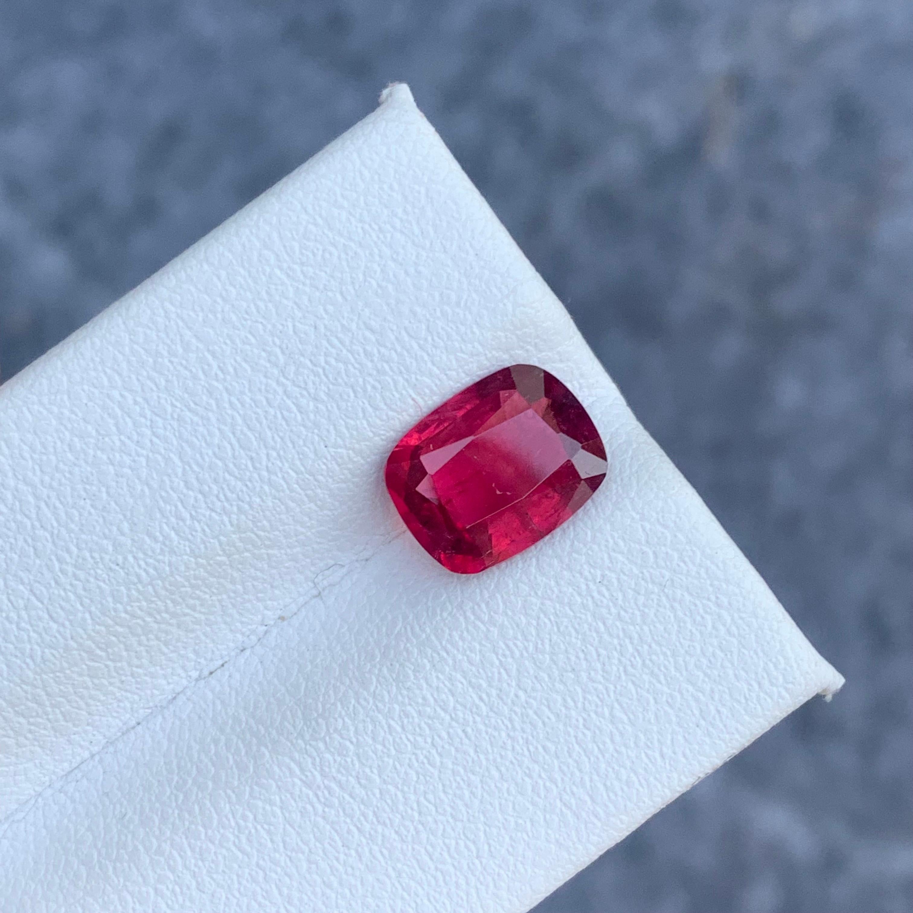 2,50 Karat natürlicher loser roter Rubellit-Turmalin-Kissenschliff 2