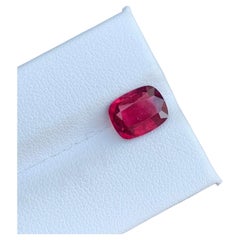 2.50 Carat Natural Loose Red Rubellite Tourmaline Cushion Shape