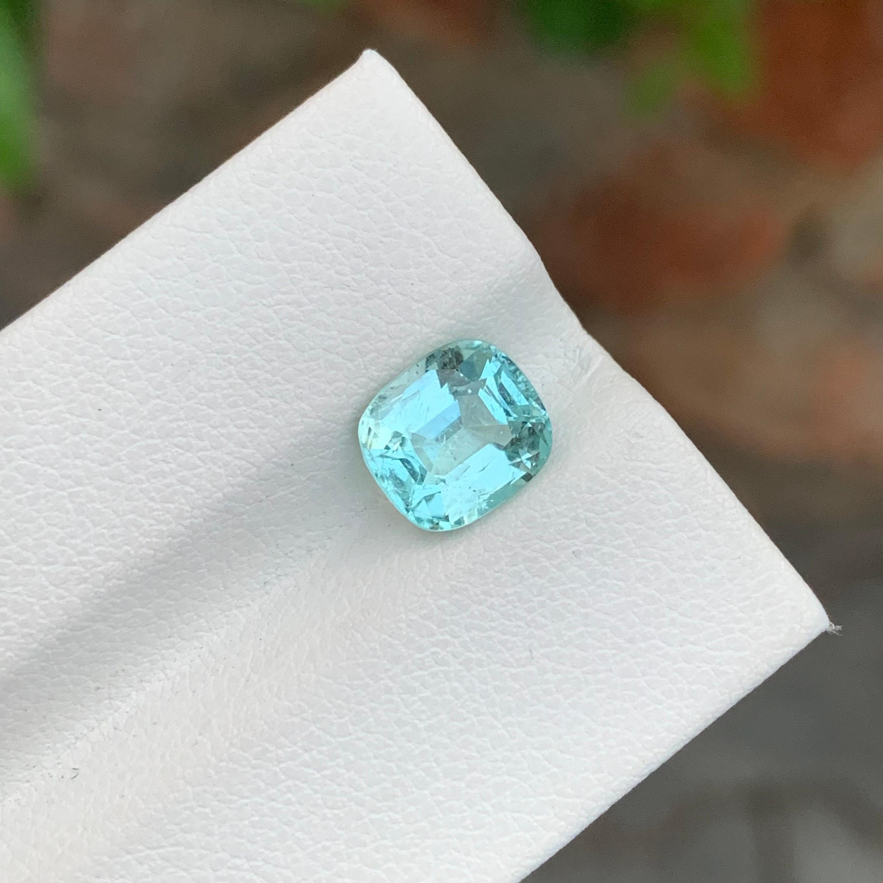 2.50 quilates de turmalina de mar natural suelta en forma de cojín para joyería en venta 4