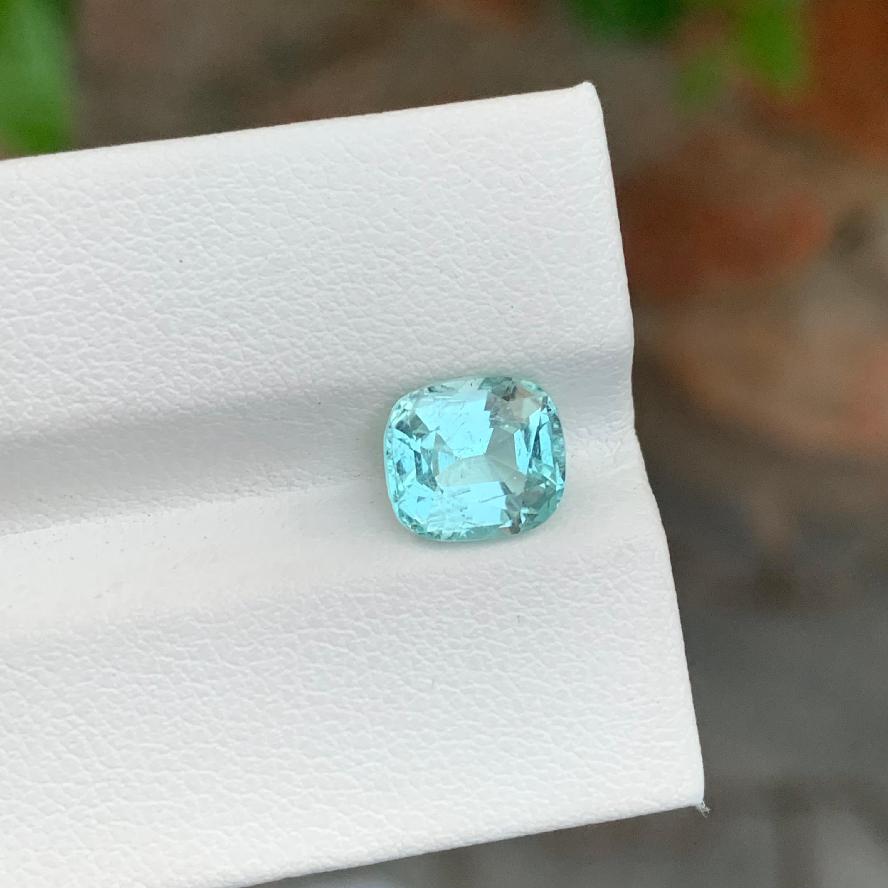 2.50 quilates de turmalina de mar natural suelta en forma de cojín para joyería en venta 5