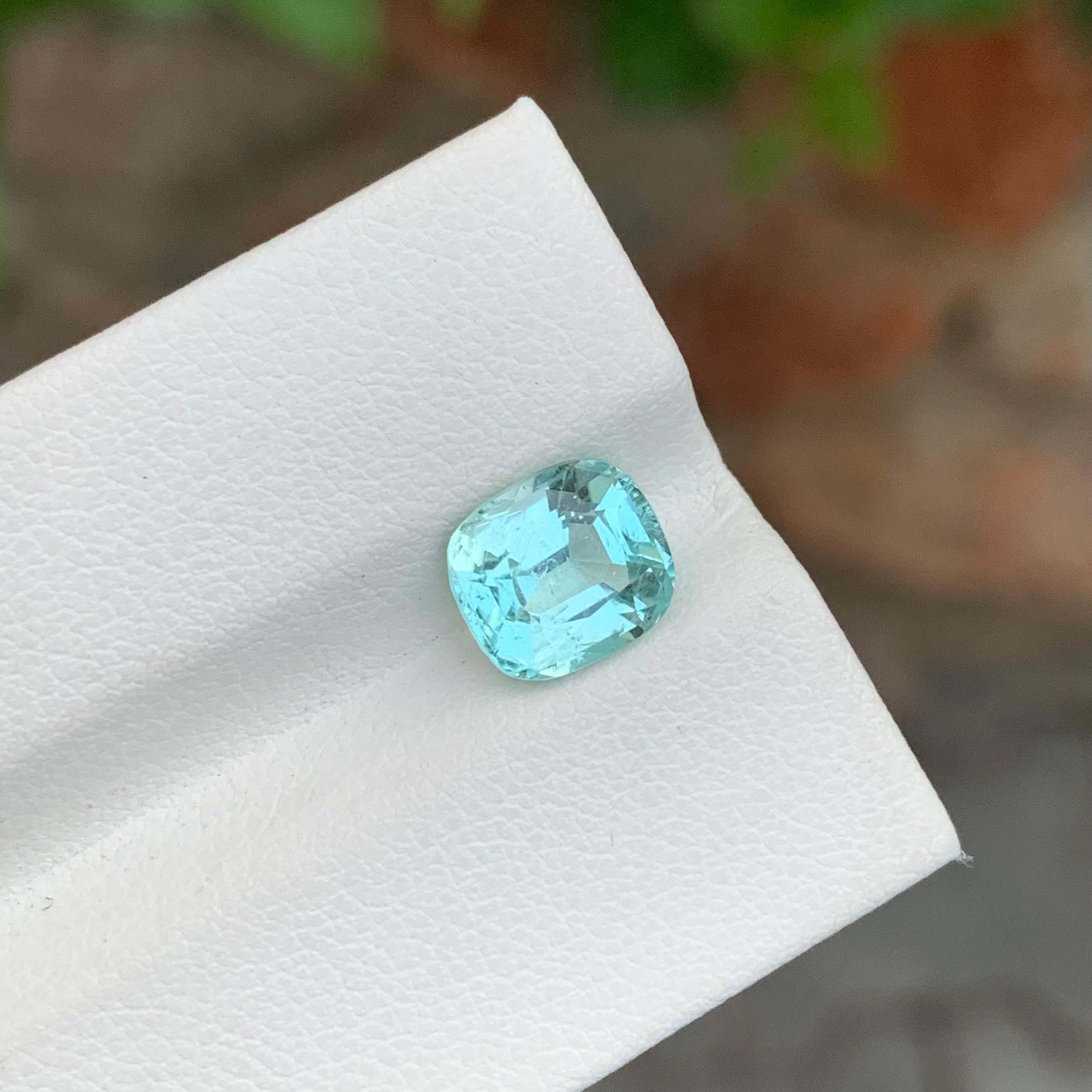 2.50 quilates de turmalina de mar natural suelta en forma de cojín para joyería en venta 2