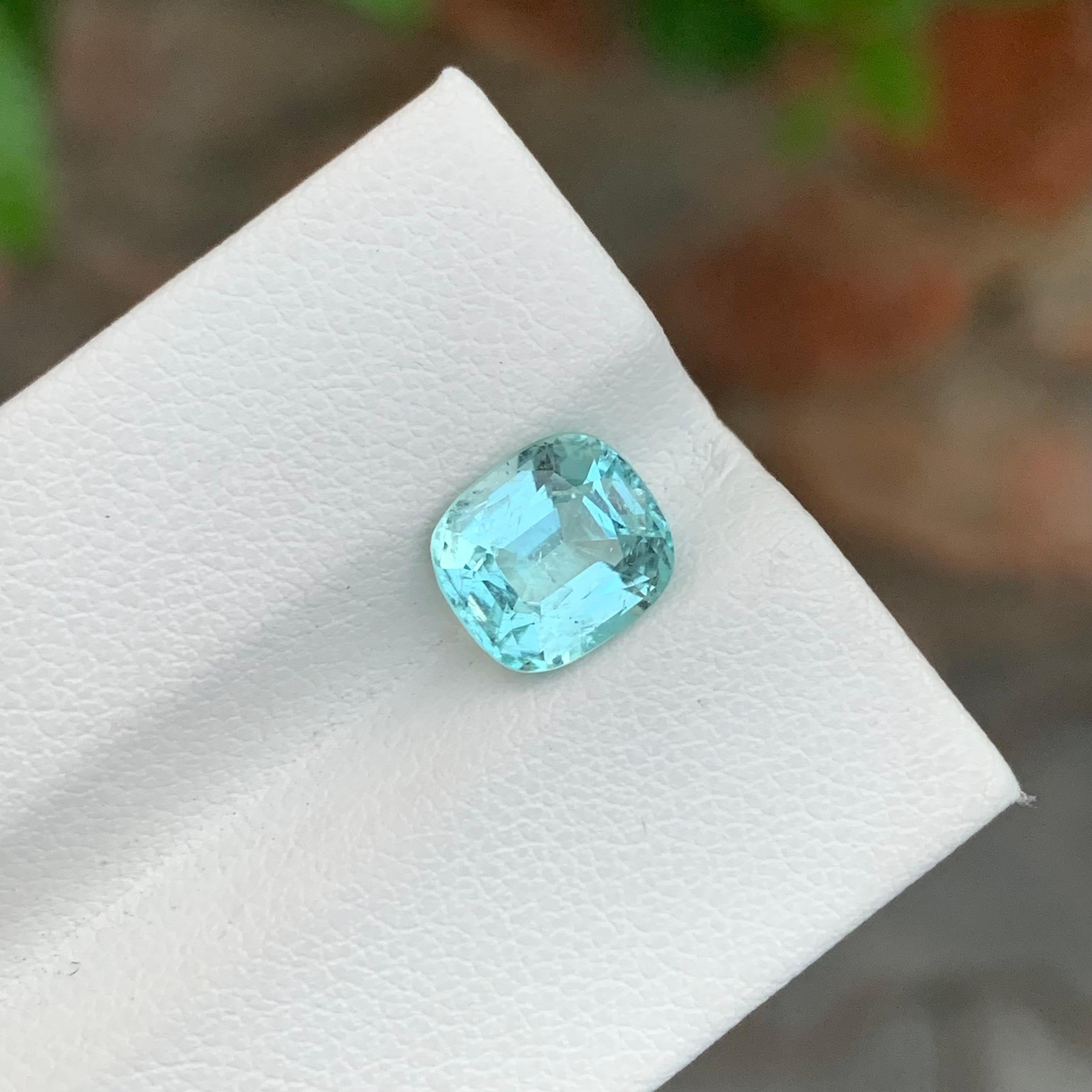 2.50 quilates de turmalina de mar natural suelta en forma de cojín para joyería en venta 3