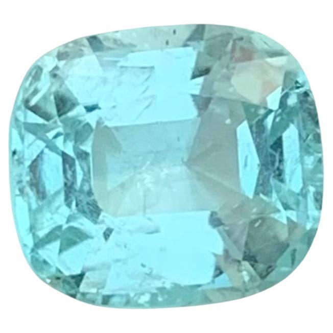 2.50 Carat Natural Loose Seafoam Tourmaline Cushion Shape Gem For Jewellery