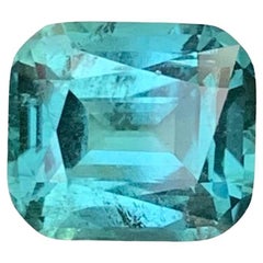 Gema natural suelta de turmalina de mar de 2.50 quilates en forma de cojín