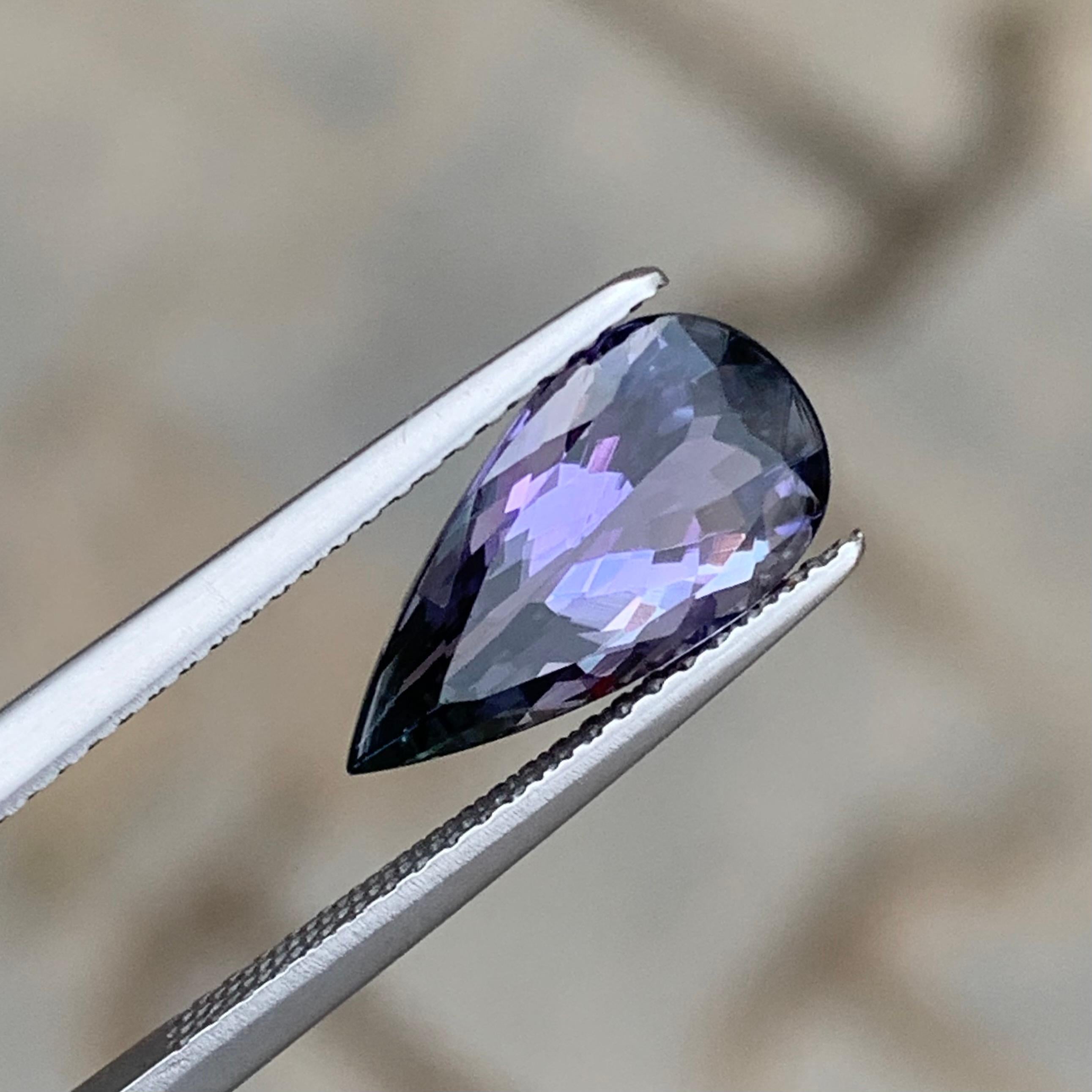 2.50 Carat Natural Loose Tanzanite Tear/Pear Shape Gemstone for Jewelry Making For Sale 1