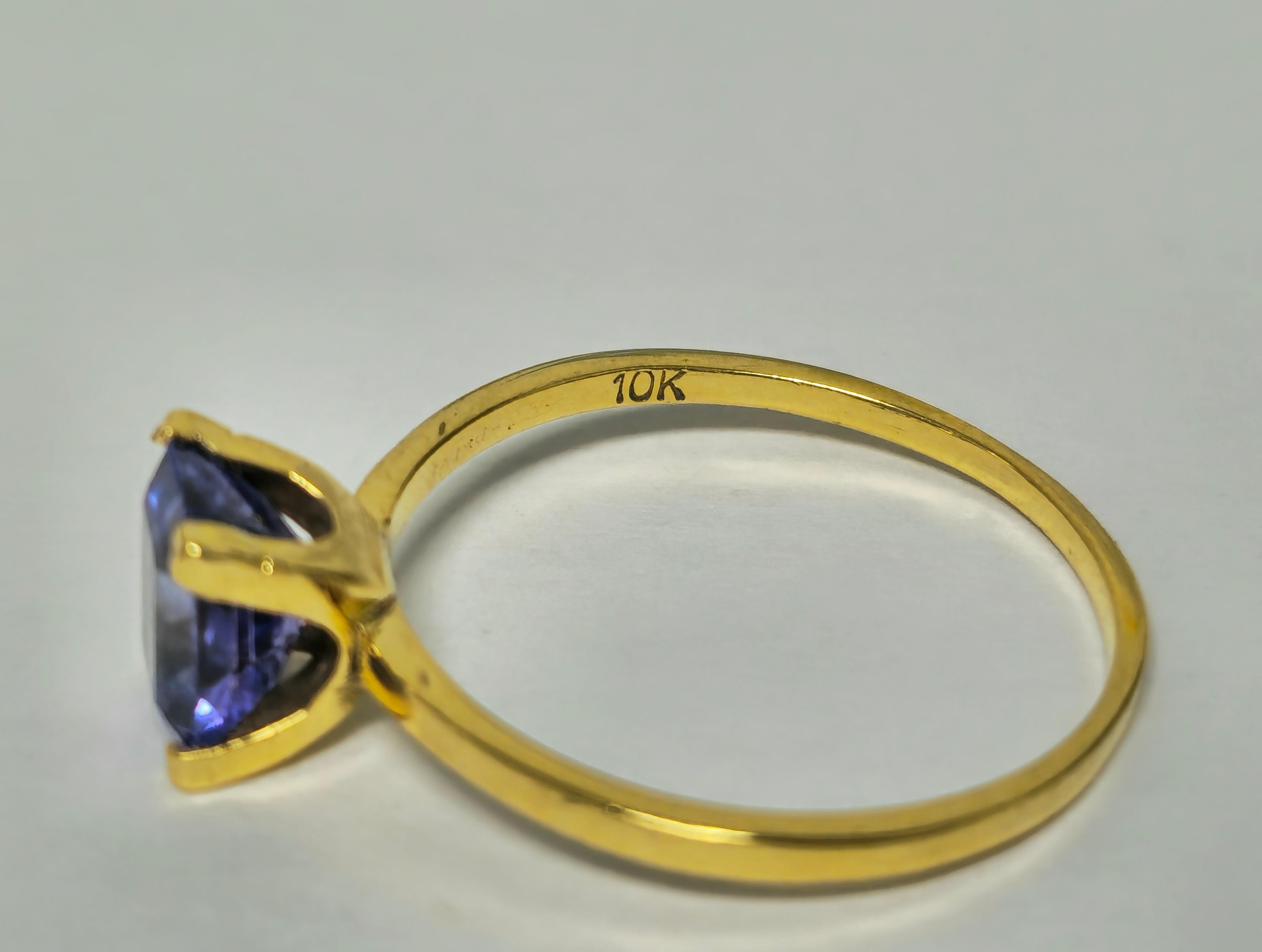 2,50 Karat natürlicher Tansanit Ring für Damen  (Mittelalterlich) im Angebot
