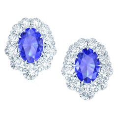2.50 Carat of Sapphire and Diamond Earrings